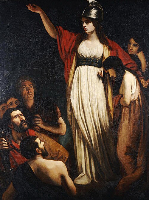 John Opie's 1793 painting of Boudica haranguing the Britons